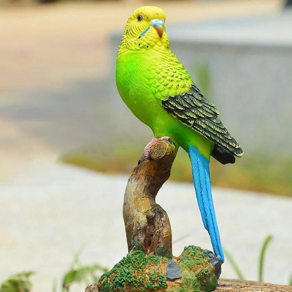 Resin Parrot Statue, Tropical Bird Figurines for Home Decor, Gift for Parrot
