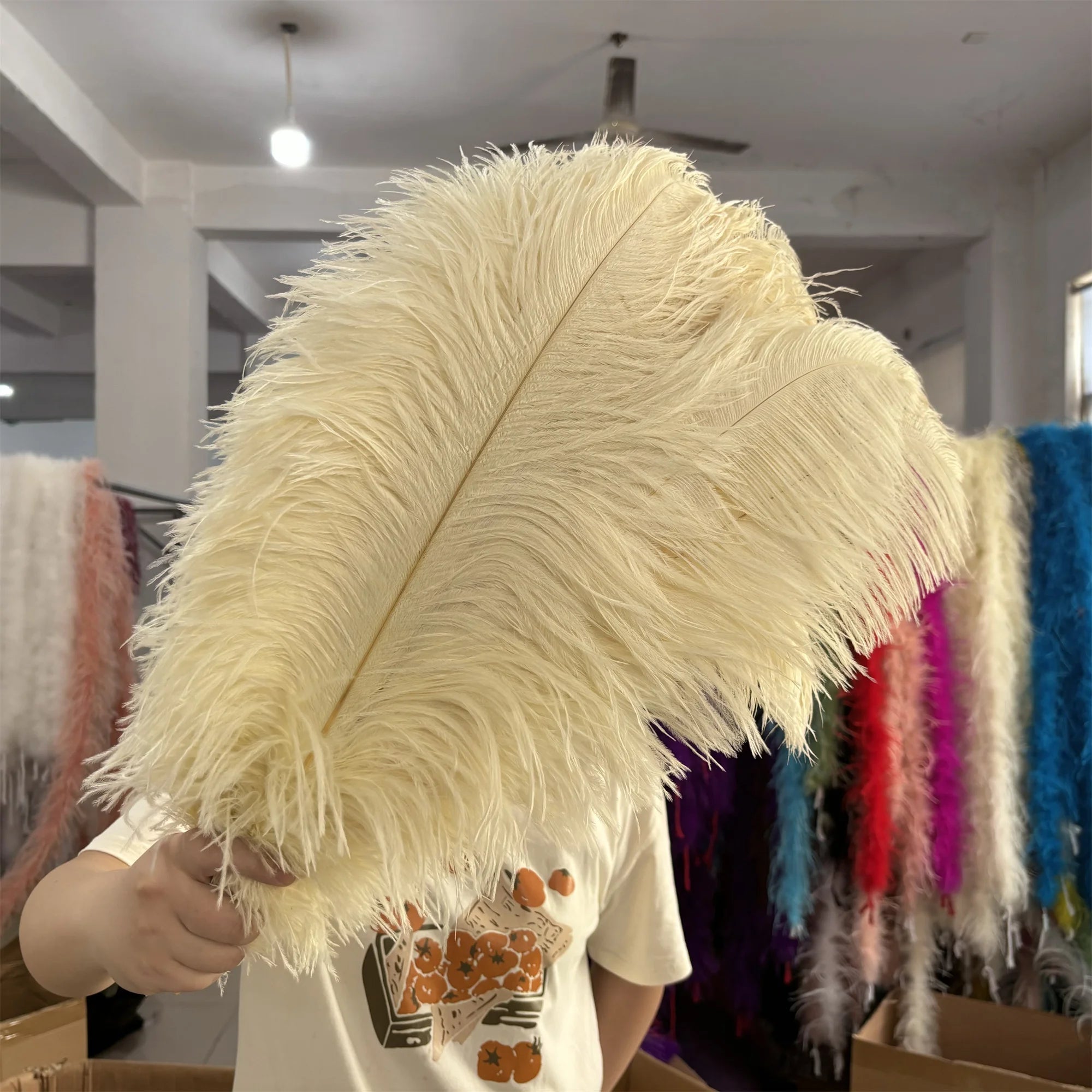 10PCS/Lot White Ostrich Feathers Plume for Wedding Table Centerpieces Carnival Prime Decor  45-50CM 55-60CM Ostrich Plumas Large