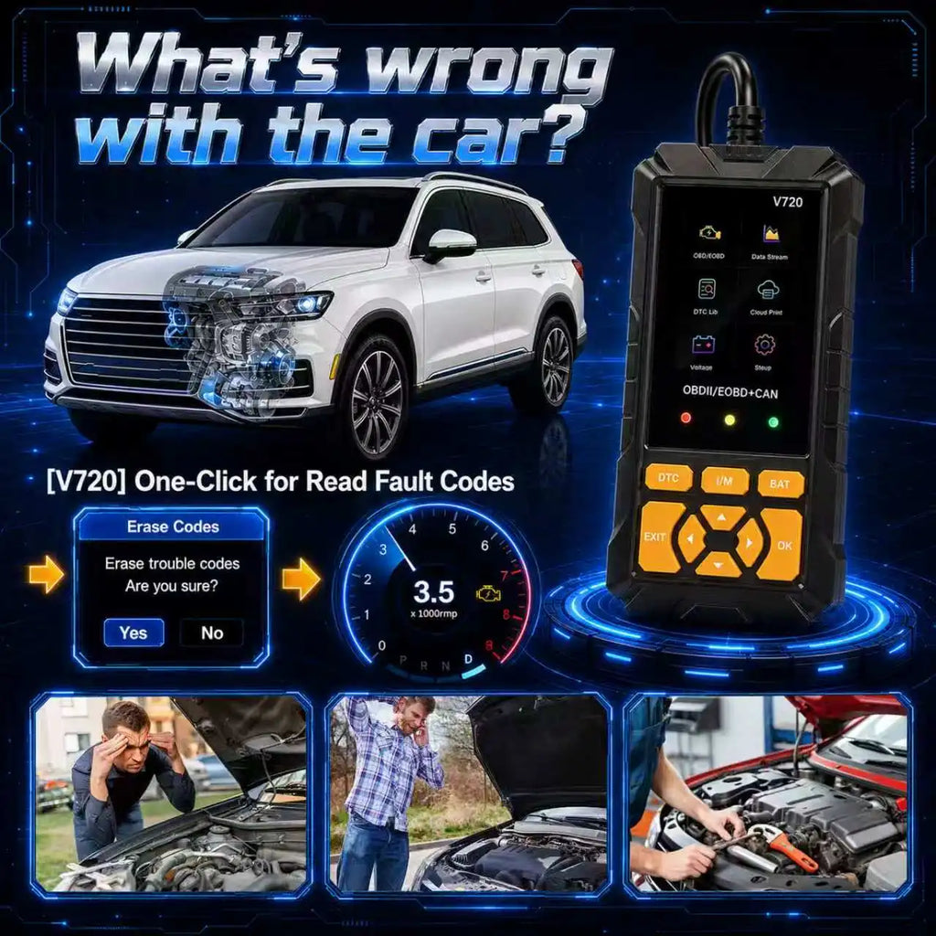 V720 Car Diagnostic Scanner Tool Automotive OBD2 Scanner
