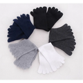 5 Pairs Socks with Fingers Fashion Sweat-absorbing Breathable Toe Socks Men's Comfortable Cotton Elastic Sports Business Socks