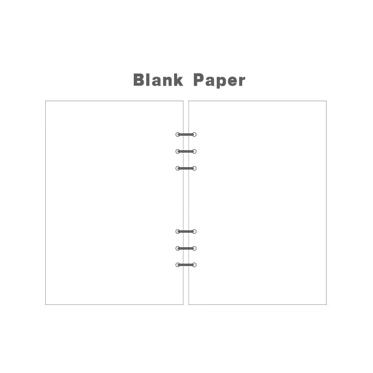 A7 6Holes Loose Leaf Notebook Refill Spiral Binder Inner