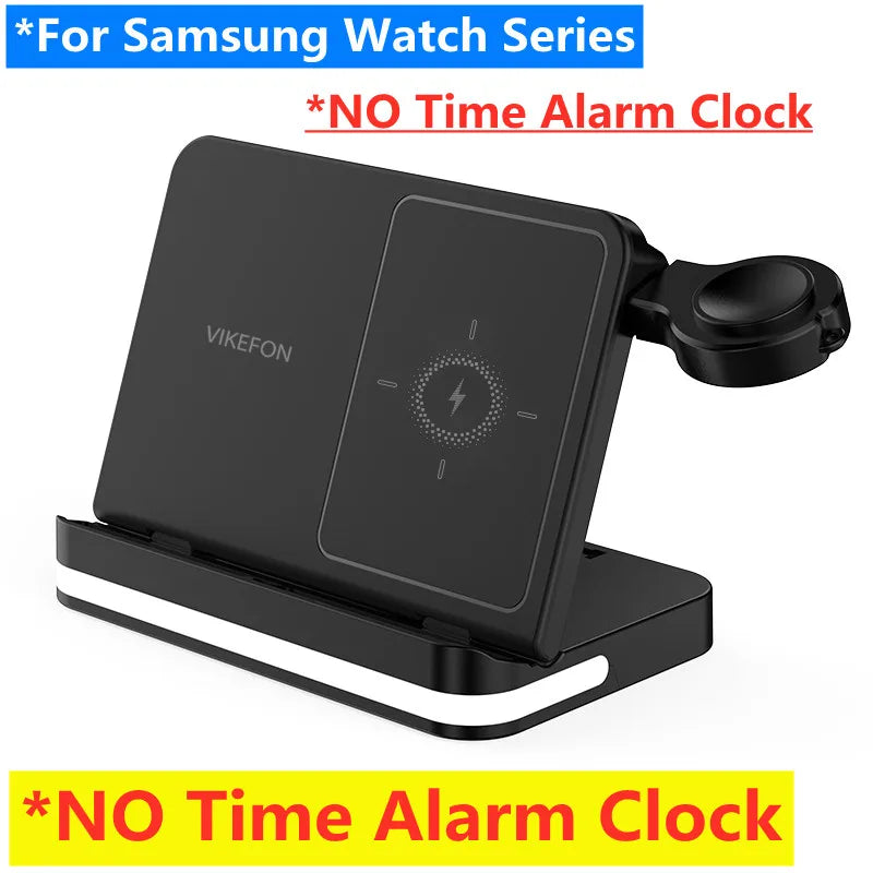 6 In 1 Wireless Charger Stand For iPhone Samsung S23 S22 Ultra Note Fold Galaxy Watch 5 4 Active Buds Fast Charging Dock Station