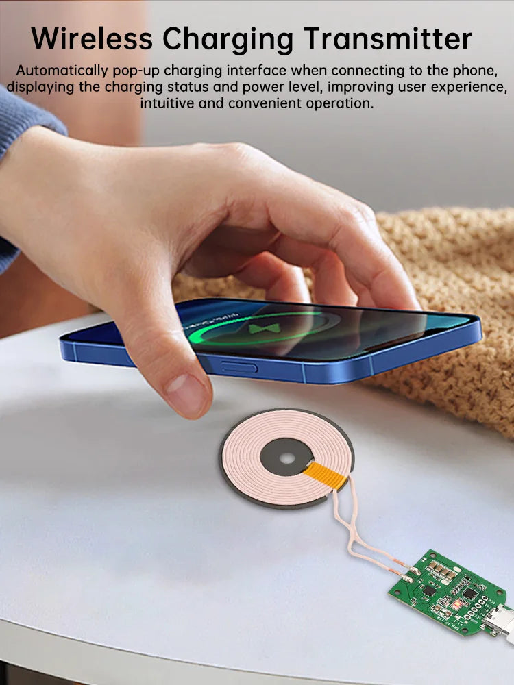 5W/10W/15W Adaptive Wireless Charging Module DIY Fast Charger Type-C Interface DIY Wireless Charger For Phone Electronic Devices