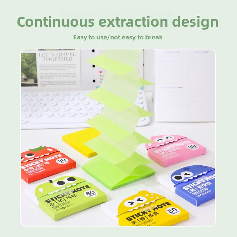 Pearlescent Transparent Sticky Notes 80-Sheet