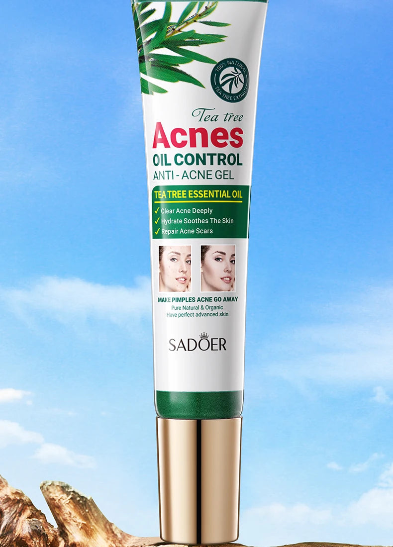Tea Tree Acne Removing Cream Facial skincare Oil Control Face Gel Creams Hydrating Moisturizing Facial Cream Skin Care Set