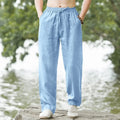 Men's Beach Pants Joggers Streetwear Cotton Linen Sweatpants