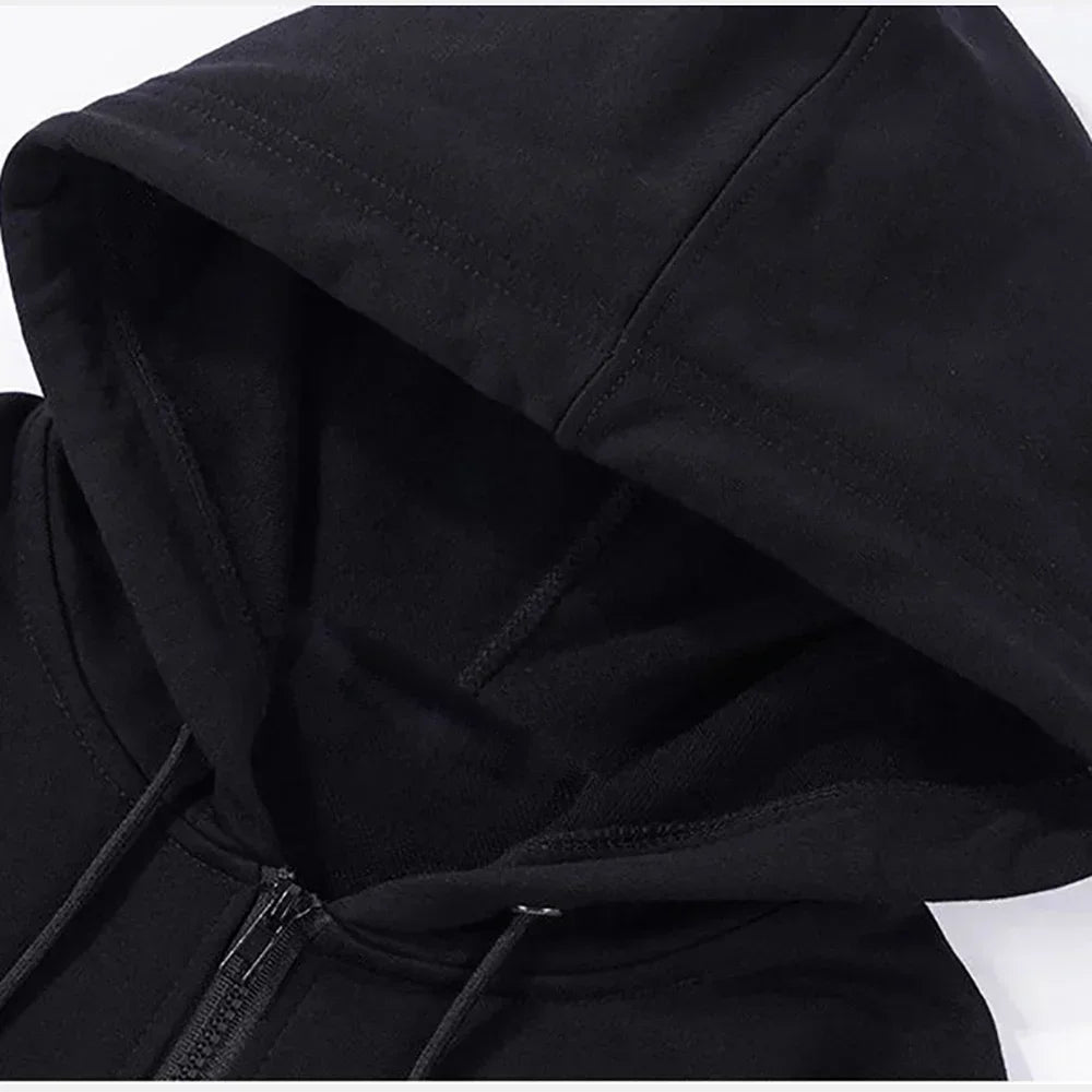 Arcane-Jinx Zipper Hoodie Harajuku Anime Monkey Graffiti Pullover Sweatshirt Men Women Streetwear Gothic Game Lover Zip Hoodie