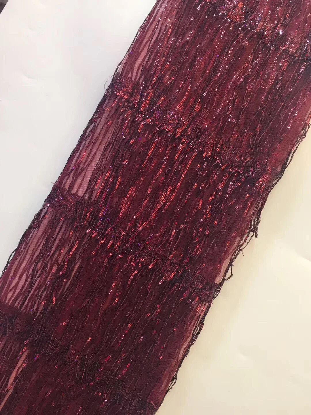 Latest 3D Tassel Sequined Lace African Lace Fabric 2024 High Quality Net Nigerian Lace Fabrics 5 Yards for Women Party Dresses