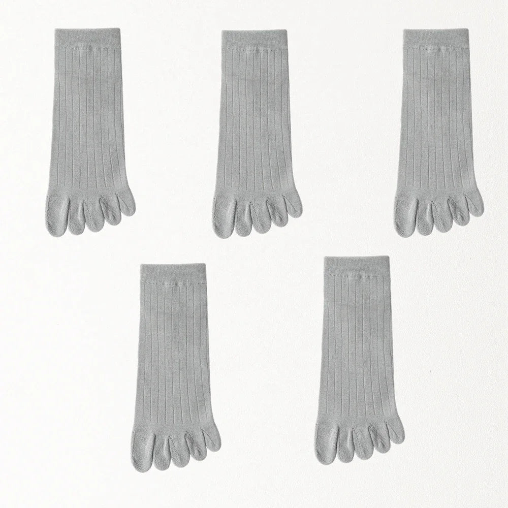 5 Pairs Summer Five Finger Socks for Men Thin Cotton Toe Socks with Separate Fingers Low Cut Ankle Sports Socks high quality