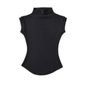 Women Summer Sexy Turtleneck Sleeveless T-Shirts Tops Solid Slim