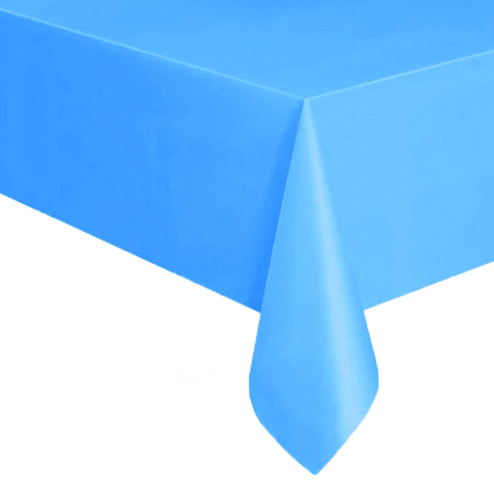 Disposable Tablecloth Pink Blue White Plastic Tablecloths for Birthday Party Christmas Table Cover Rectangular Table Tablecloths