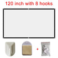 60-150 inch Foldable 16:9 Projector Screen Portable High Density White No Creases Soft Home Movie Theater HD Projection Screen