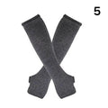 Y2K Gothic Lolita Gloves Black Striped Fingerless Arm Cover