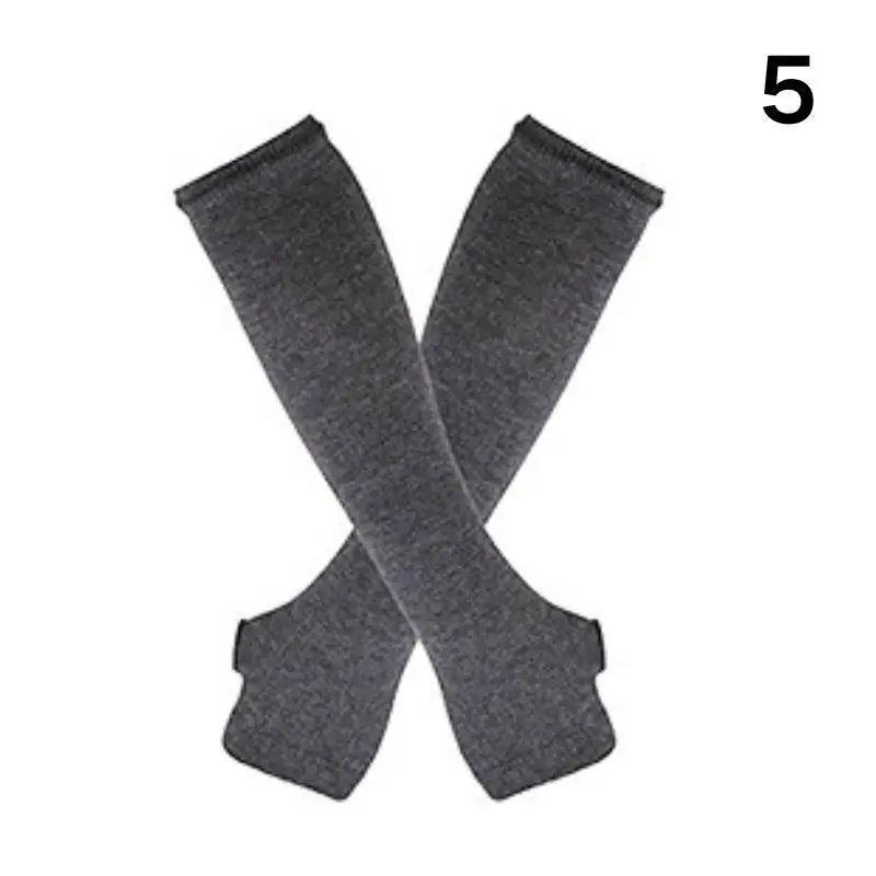Y2K Gothic Lolita Gloves Black Striped Fingerless Arm Cover