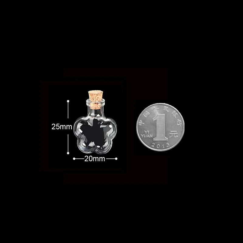 10-50Pcs Mini Glass Wishing Bottle With Cork Stoppers Clear Drifting Small Wishing Bottles For Wedding Party Home Decor Supplies