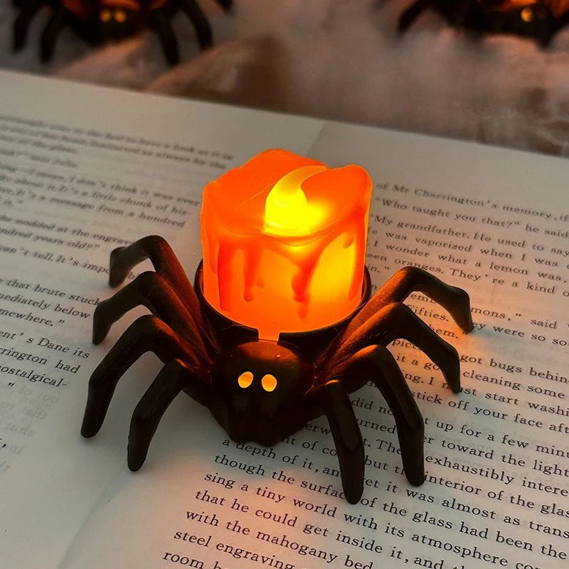 1pcs Halloween Decoration Spider Night Lights Party Supplies Decoration Props Bar, Haunted House, Home Decor Party Accessories