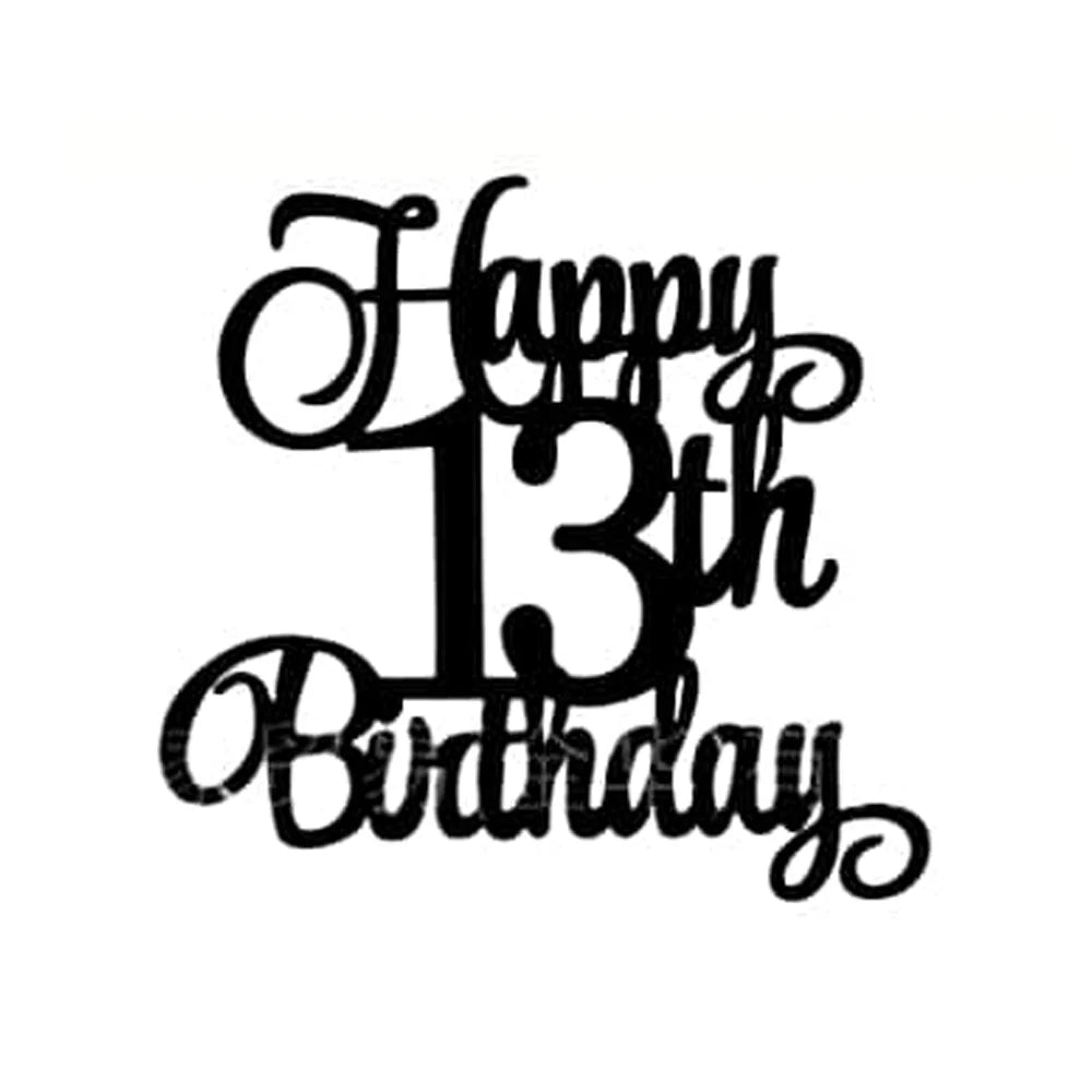 1 pcs Personalised Age Cake Topper Cupcake Flag Happy Birthday Glitter 30th 40th 50th 60th 70th 80th 90th Decor Adult Kids