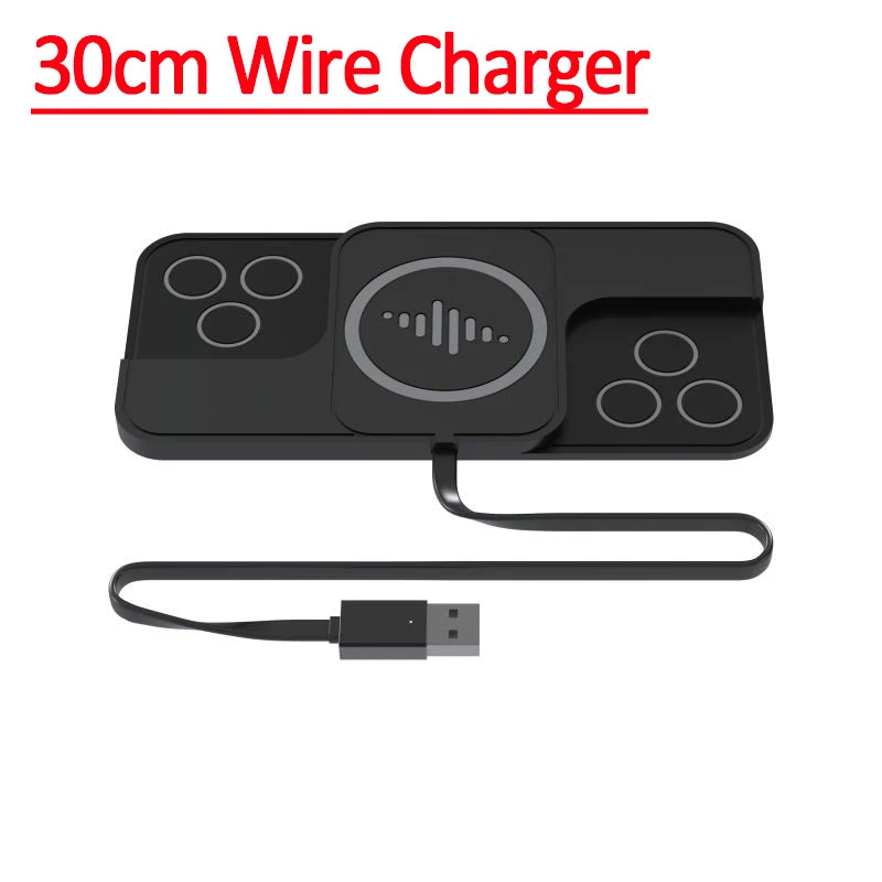 30W Fast Car Wireless Charger Pad for iPhone 15 14 13 12 Samsung Huawei AirPods Phone Non-slip Quick Car Wireless Charging Stand