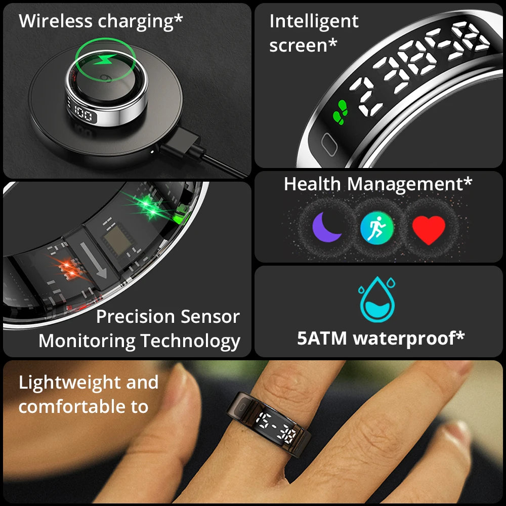 COLMI R12 Smart Ring with Display Screen and Touch