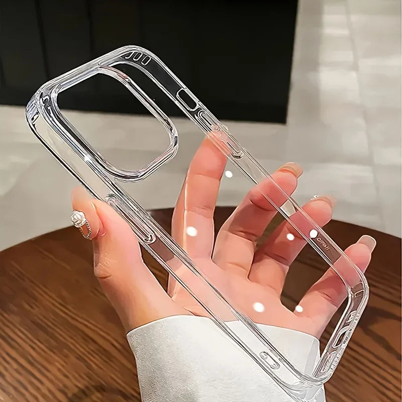Luxury Sturdy Transparent Phone Case for IPhone18 17 16 15 14 13