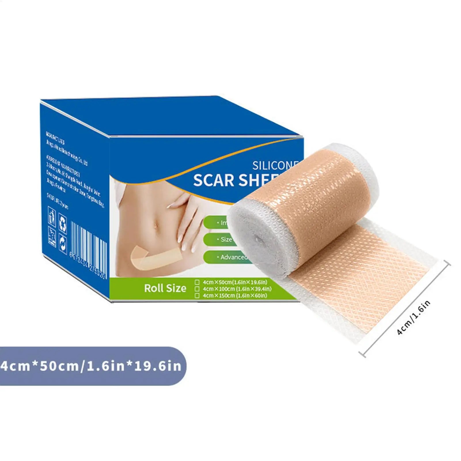 1 Roll Invisible Silicone Scar Sheets Self-Adhesive Scar Cover Tape Reusable and Effective Skin Care Strips