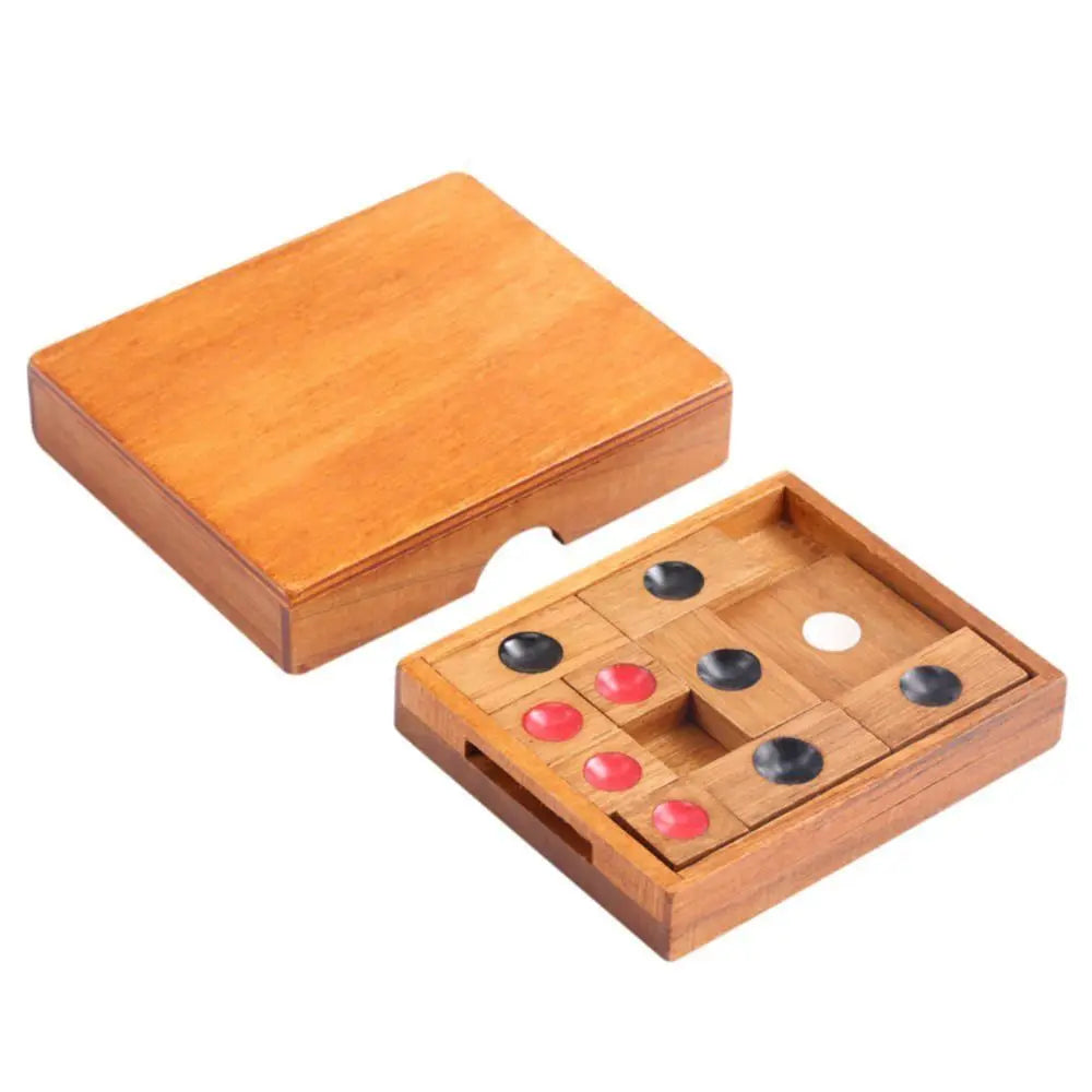 Klotski Wooden Slide Escape Puzzle Huarong Road Game Cube Chinese Huarong Sliding-Puzzle Classical Wooden Family Playing