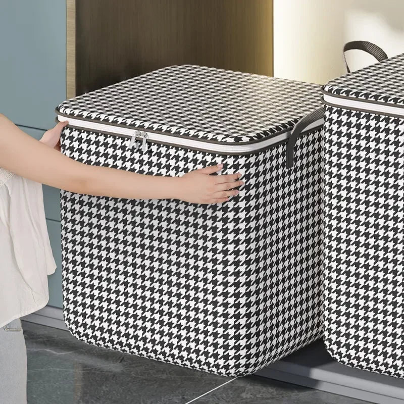 1pc Organizer Clothes Storage Bags Large Capacity Quilt Moving Box Tote Bag Dustproof Clothing Wardrobe Home