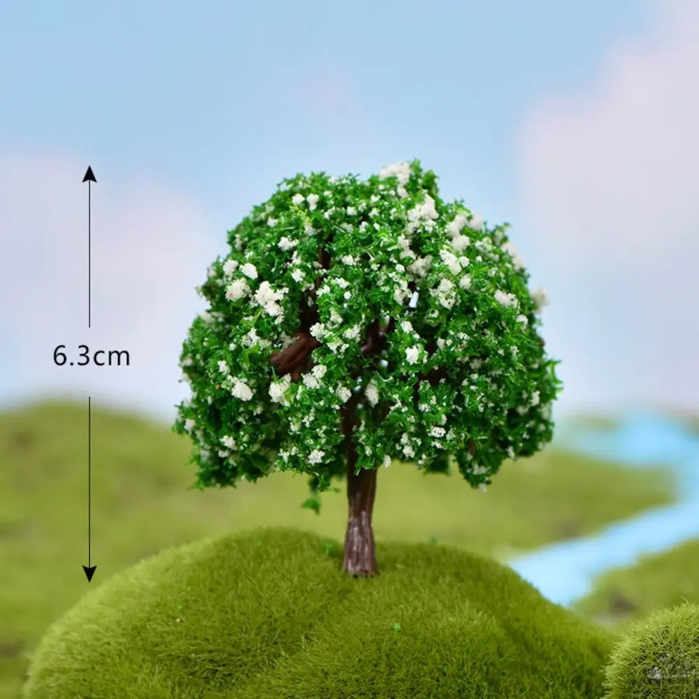Durable Plastic Sakura Miniatures Rural Style Model Simulation Trees Landscape Vivid Micro Landscape