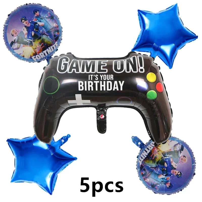 Fortnite Balloons Shooting Game Ballons Boy Girl Happy Birthday Banner Party Decoration Alpaca Llama Tableware Cake Topper Toy