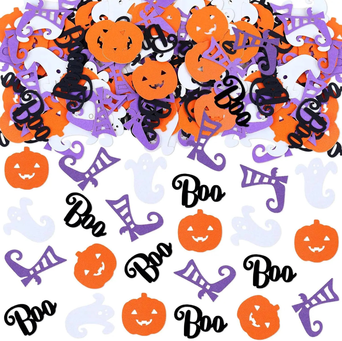 Halloween Paper Table Confetti Pumpkin Ghost Witch Boo Shapes Spooky Table Scatter Halloween Party DIY Craft Home Decor Supplies