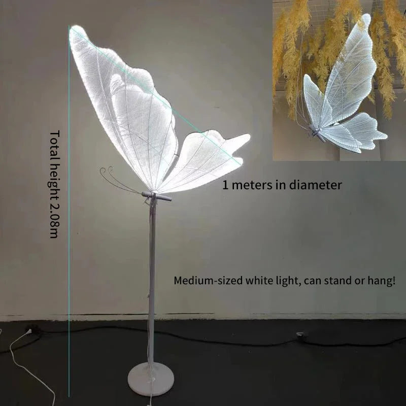 Luminous Butterfly Wings for Wedding, Pendant Ceiling Decoration, Stage Chandelier, T Stage, Road Guide, Event Party