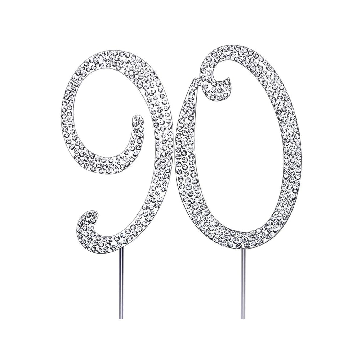 25 Cake Topper Sparkly Crystal Rhinestones Cake Topper Cake Decoration for 25th Birthday Party or or 25th Wedding Anniversary