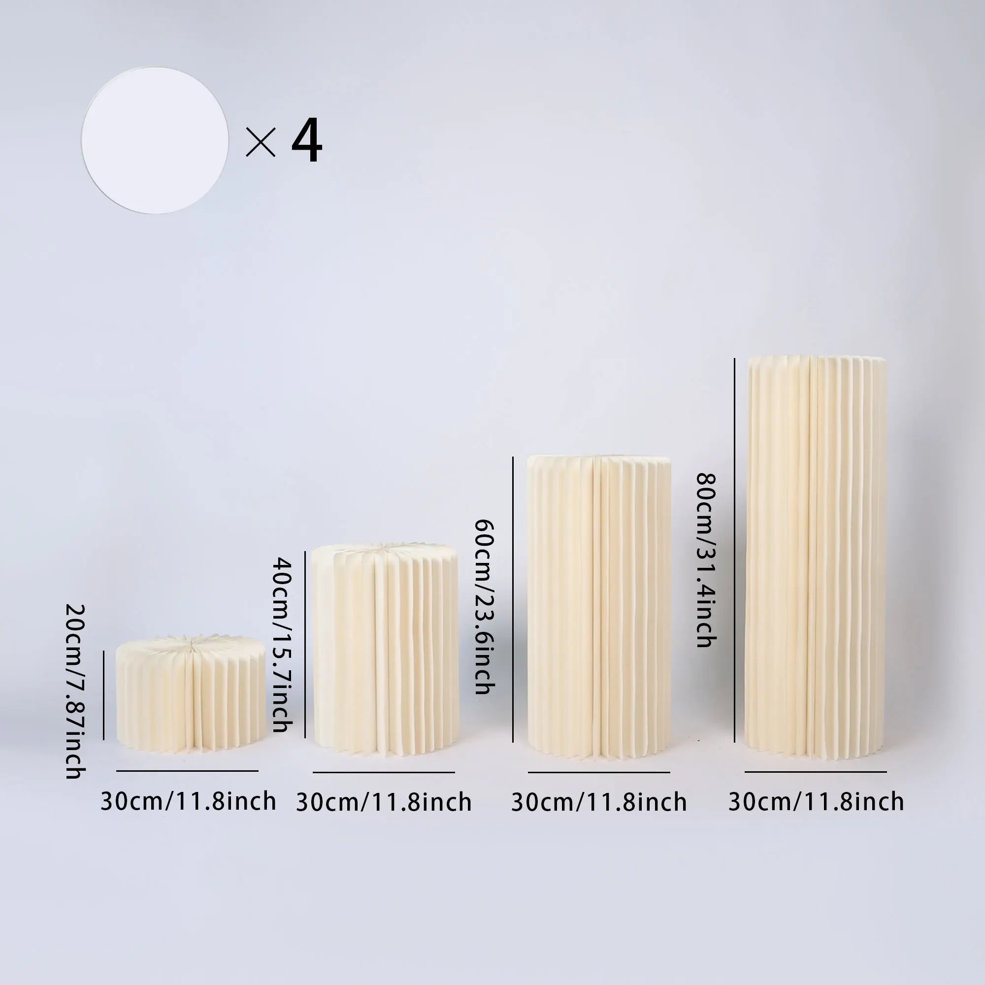Centerpieces Cardboard Vases Foldable Cardboard Display Columns Stand for Wedding Birthday Party Backdrop Cupcake Decorations