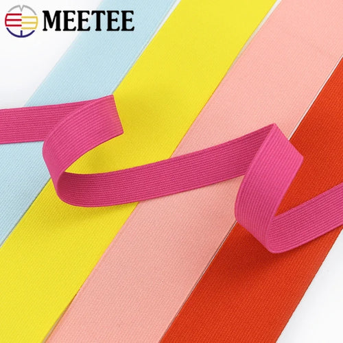 10M 20-50mm Nylon Rubber Bands Sewing Belt Sling 1.2mm Thick Elastic Band Garment Decoration Stretch Ribbon Tape DIY Accessories