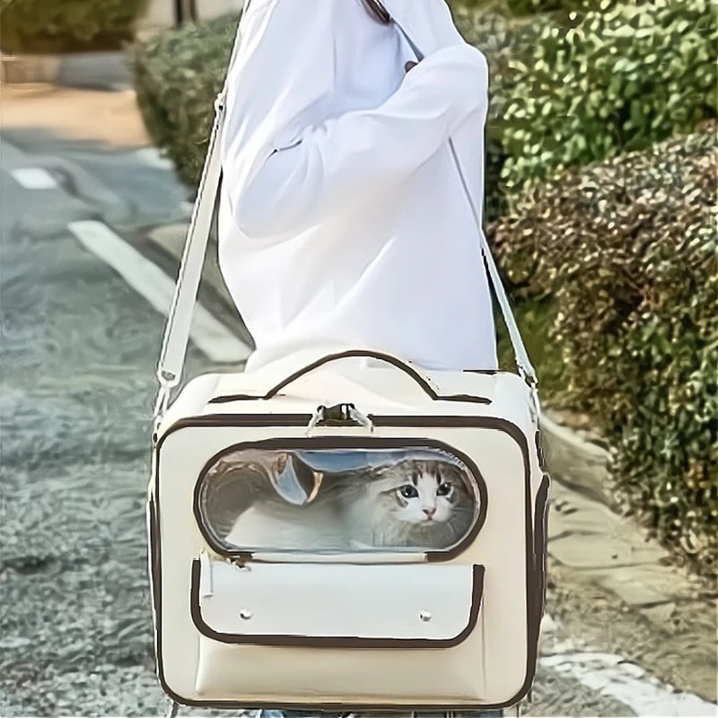 cat bag Cats Backpack transporter for cats Double shoulder pet backpack, crossbody bag,15KG can withstand weight,large space