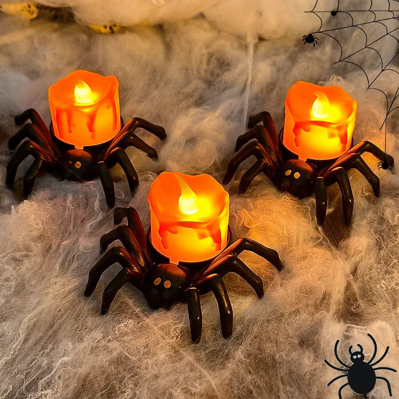 1pcs Halloween Decoration Spider Night Lights Party Supplies Decoration Props Bar, Haunted House, Home Decor Party Accessories