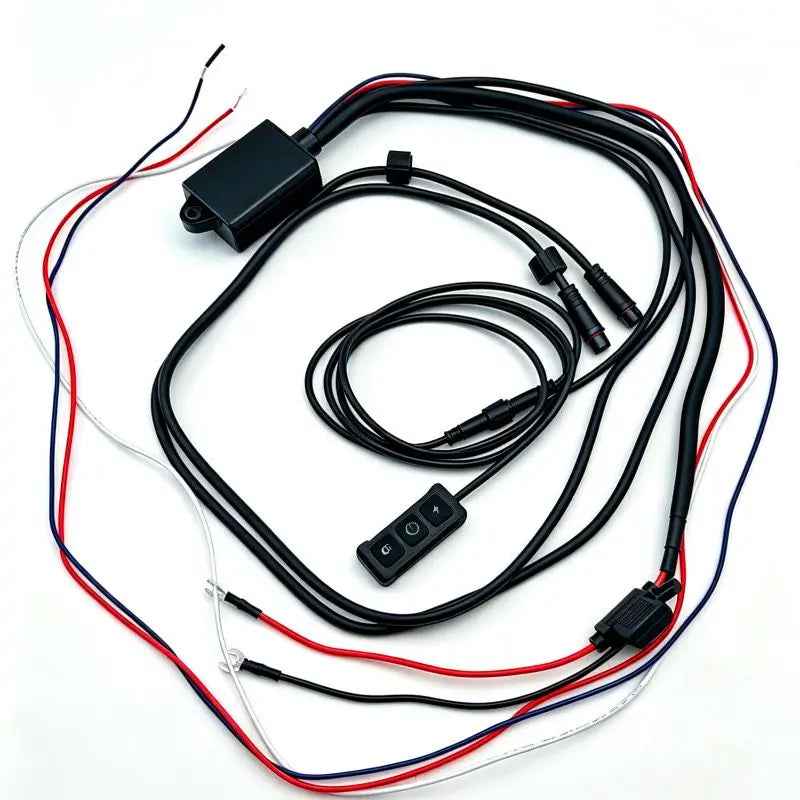 Motorcycle LED Wire-Controlled Switch Headlight Wire Harness Automobile Flash
