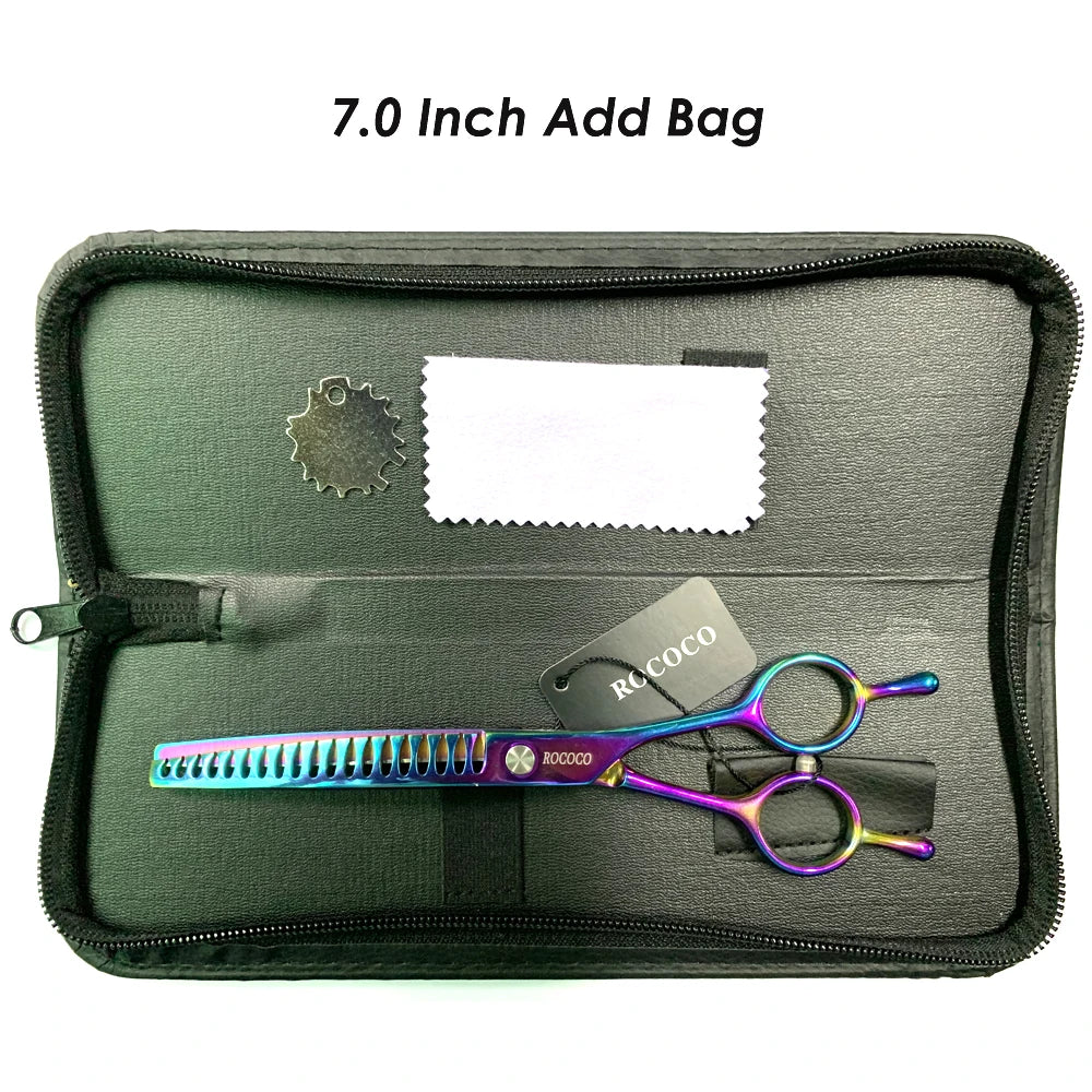 Professional 8 inch 7 inch 6.5" High Quality Pet Dog Grooming Scissors Curved Shark Thinning Shears Cat Dog Barber Scissors