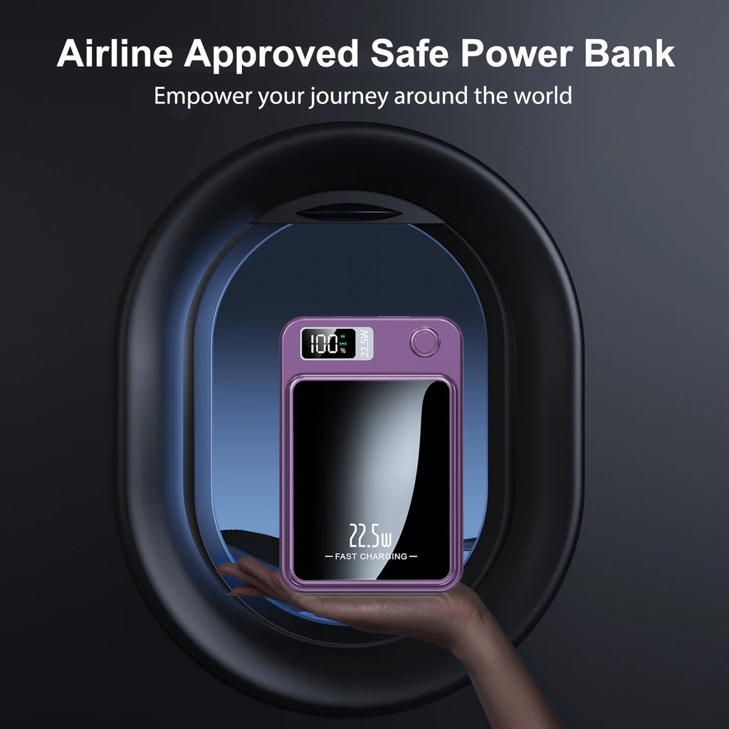 2-in-1 Wireless Magnetic Power Bank Fast Charging Portable PD