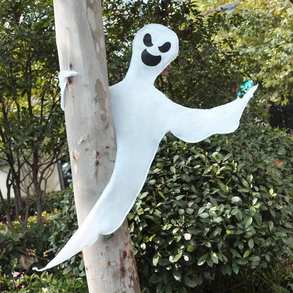 53''Halloween Bendable Tree Wrap Ghost Decoration for Halloween Outdoor