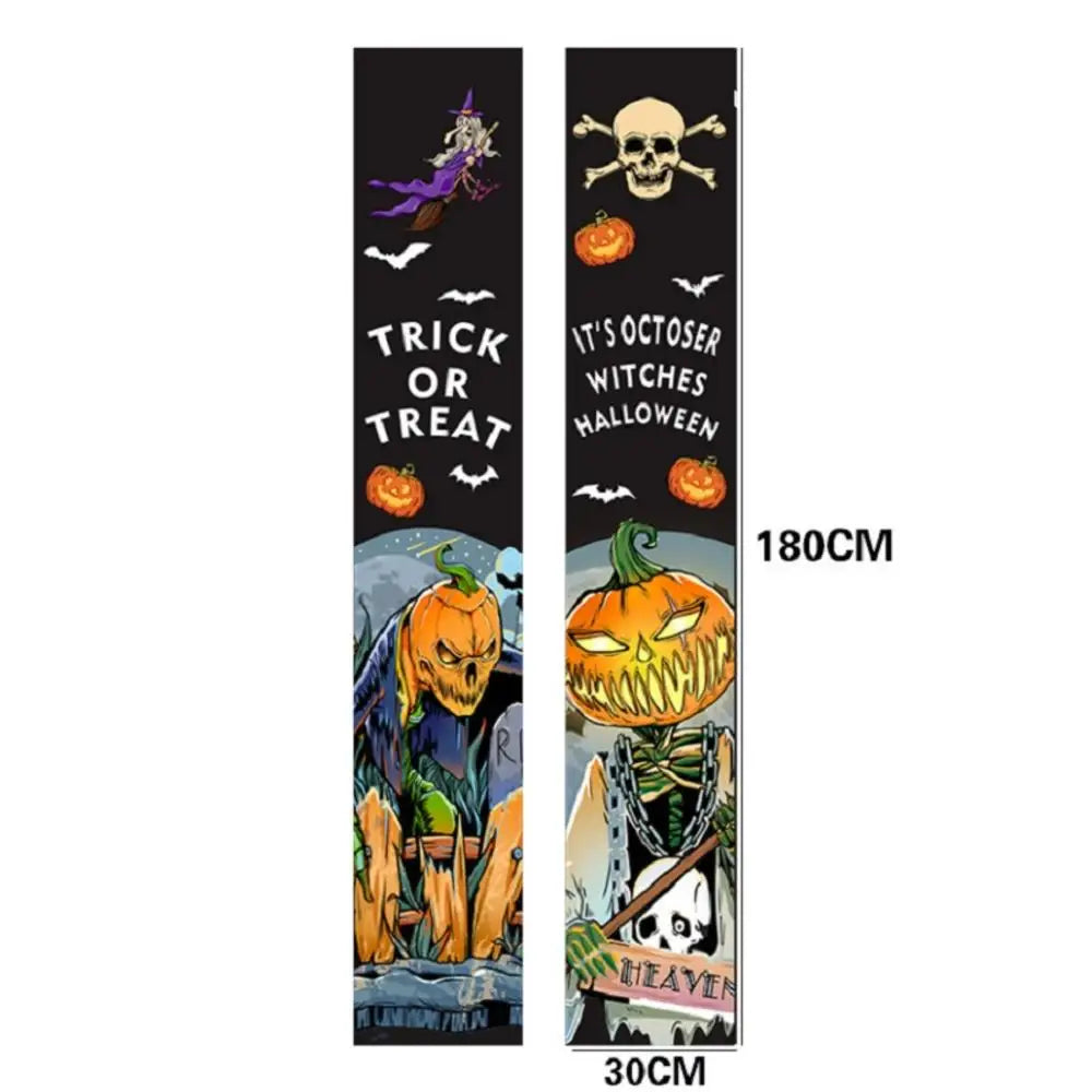 Halloween Decorative Props Mexican Day of the Dead flag Hanging Outdoors Hanging Porch Sign Halloween Welcome Signs Home Decor