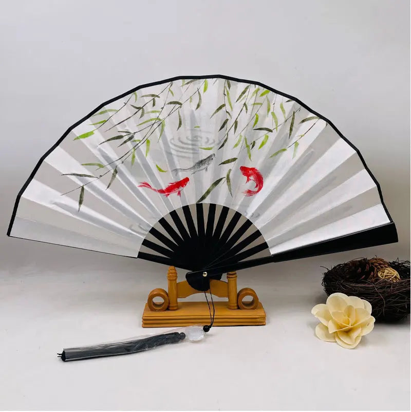 With Tassel Art Craft Style Foldable Hand Fan Portable Folding Fan Wedding Party Photo Props Guest Gifts Home Decor Craft