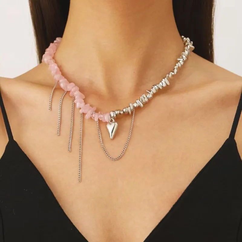 Fashion Y2K Crystal Pearl Choker Necklaces for Women Unique Design