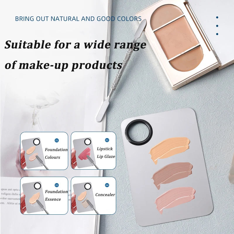 Makeup Mixing Palette Foundation Lipstick Eye Shadow Stainless Steel