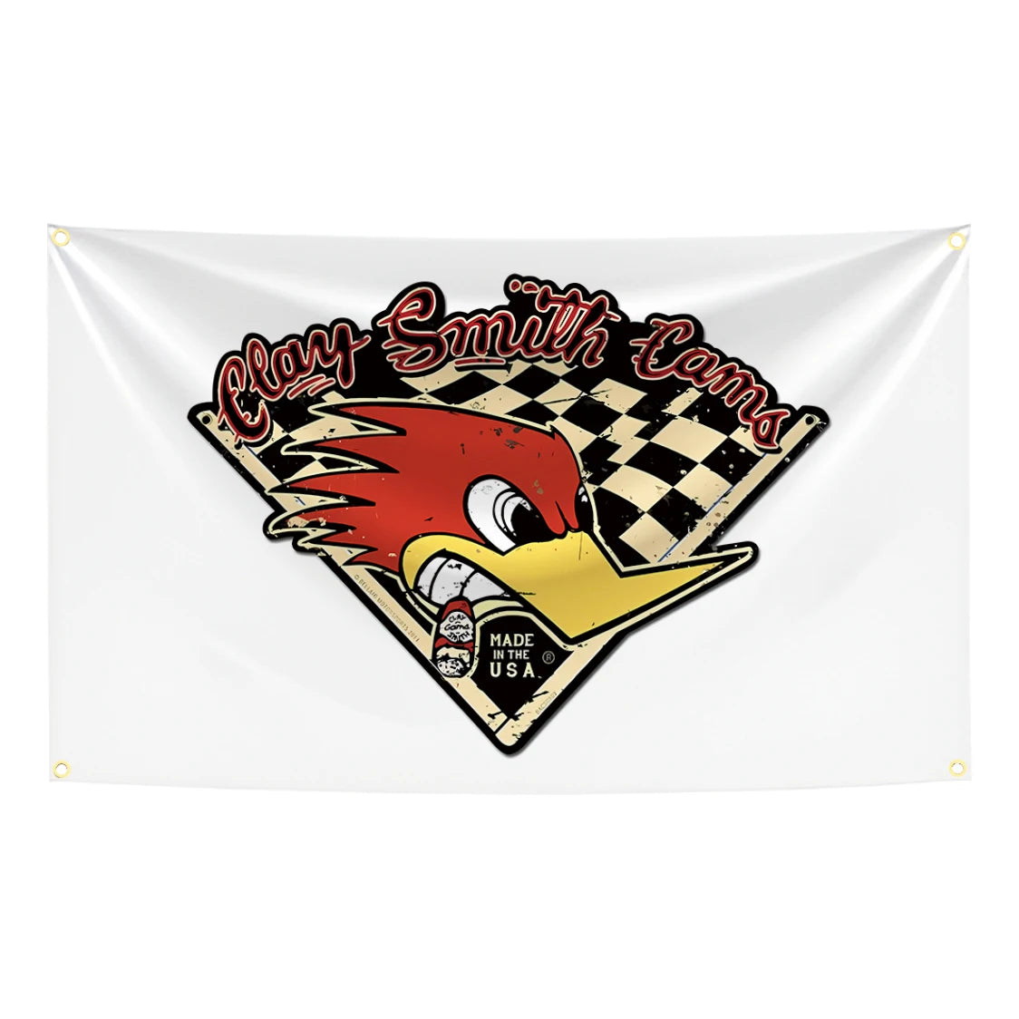 90x150cm Mr.Horsepower Clay Smith Cams Flag Tapestry Polyester Digital Printing Banner for Garage Wall Art Out Door Decoration
