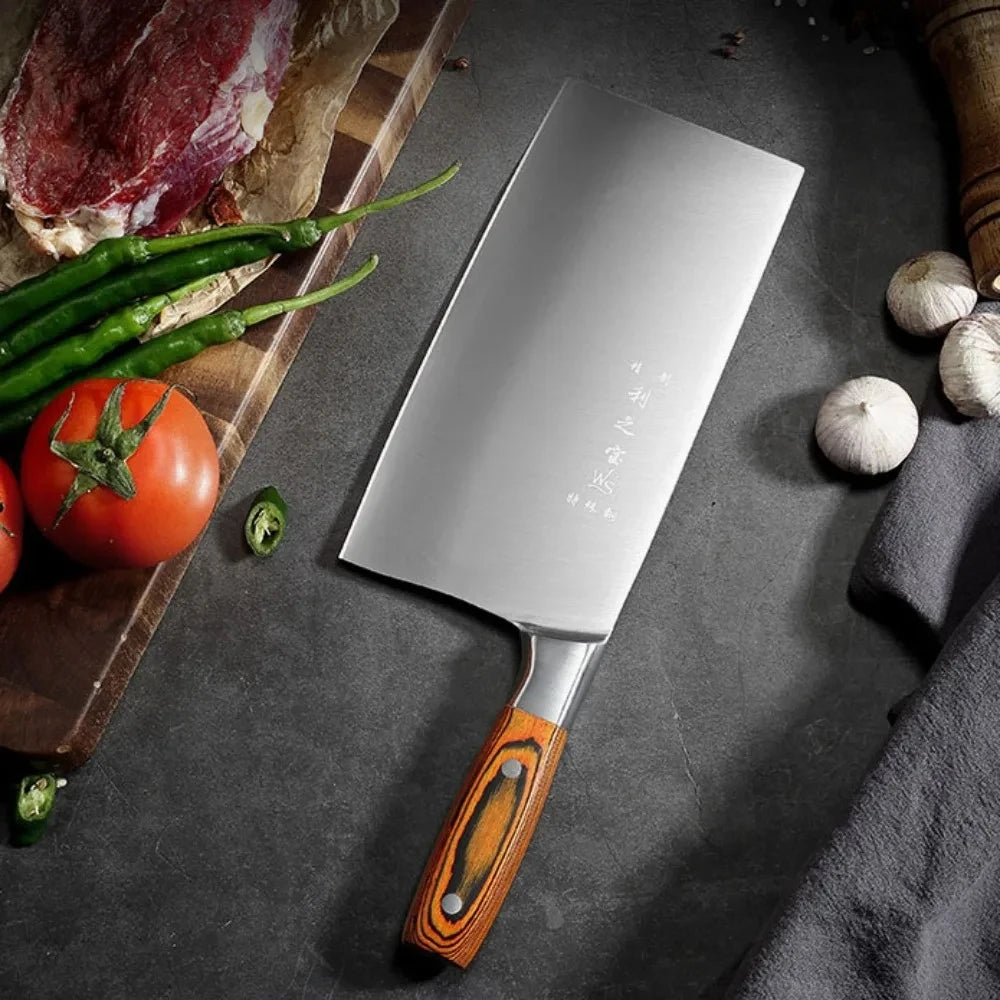 Stainless Steel Kitchen Cleaver Knife Dual-purpose Slicing Chopping Knife Stainless Chef's Slicing Knives coltello tascabile