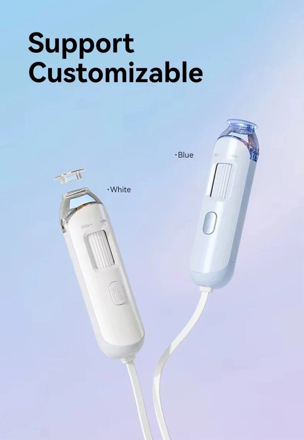 New Skin Hair Scalp Detector Dermatoscope Tester Digital HD 50X /200X Skin Analyzer Machine For Scalp Diagnostic Skin Care Tools