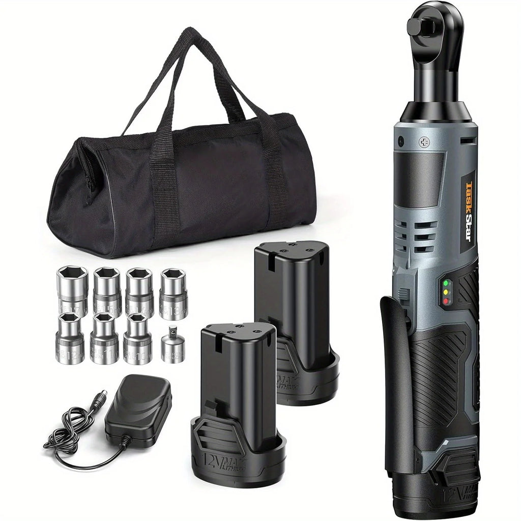 12V Cordless Ratchet Wrench With Sockets