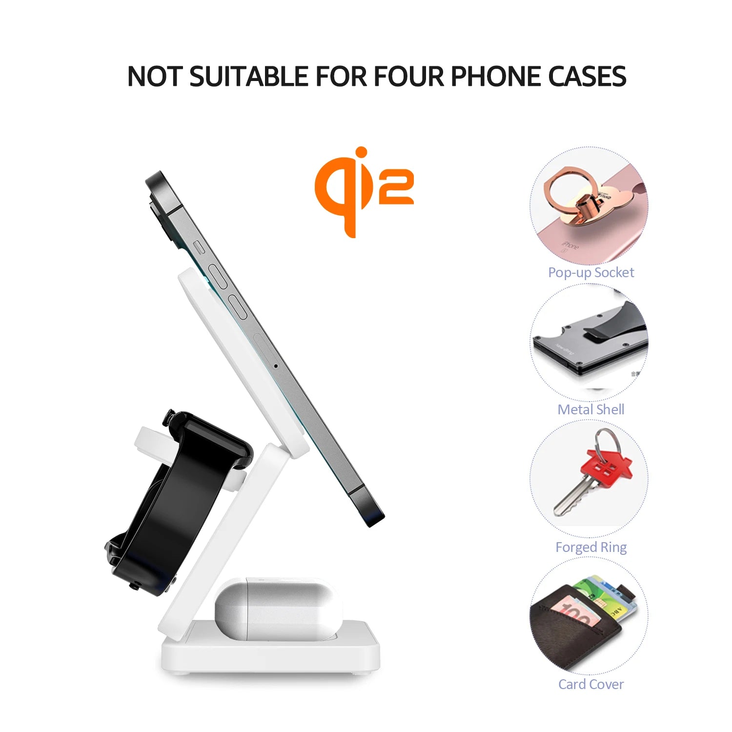 3 in 1 Wireless Charger Qi2 15W For iPhone 16 15 14 13 12 Fast Charging Station For Apple Watch 9 8 7 6 5 for Airpods pro stand
