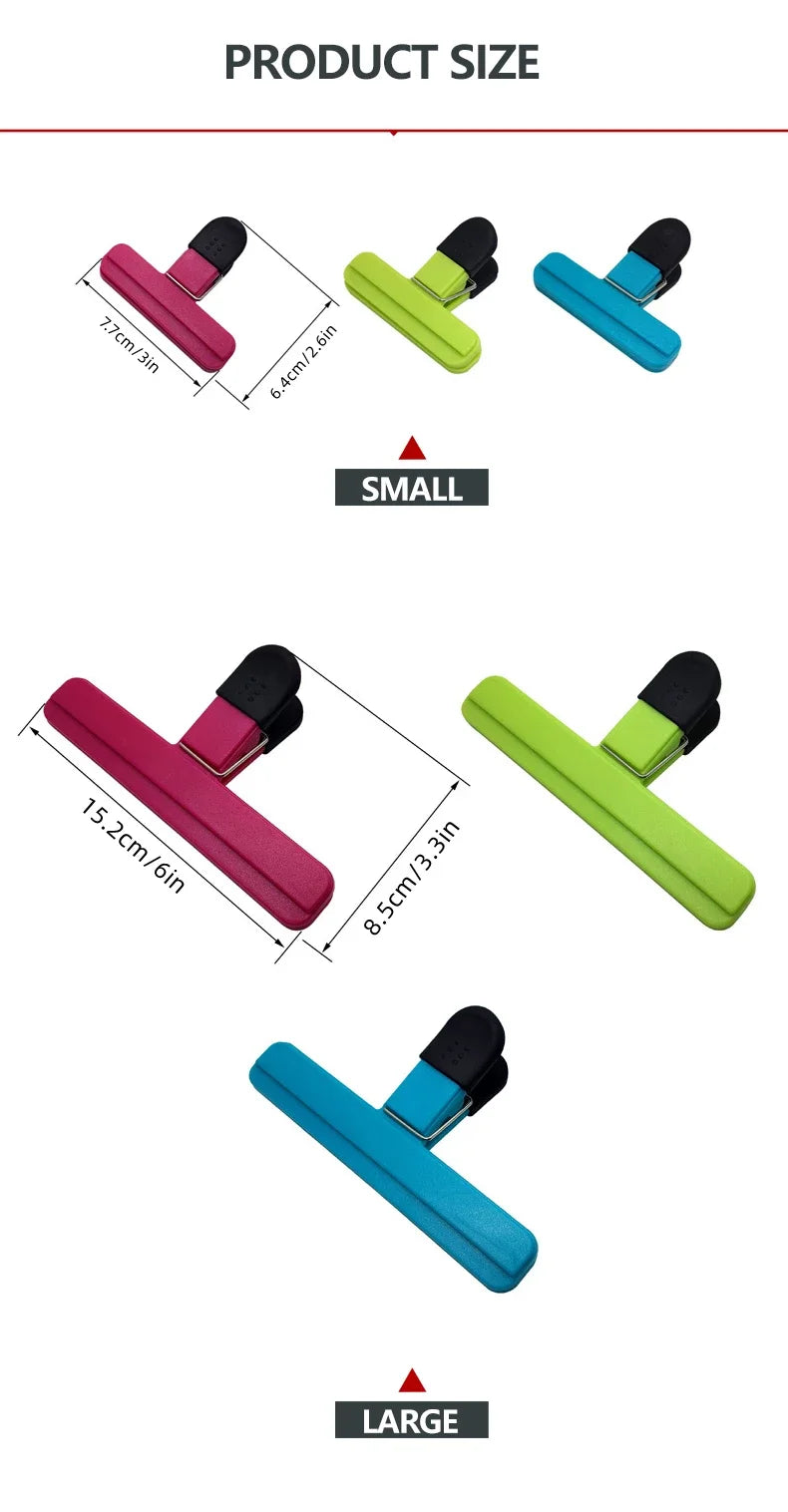 Portable Kitchen Storage Food  Travel Plastic Tongs  Snack Seal Sealing Bag Clips Sealer Clamp Storage Tool Kitchen Accessories